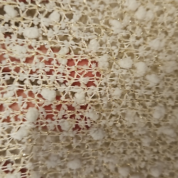 Aeropostale white and gold see through blouse. - Picture 2 of 6